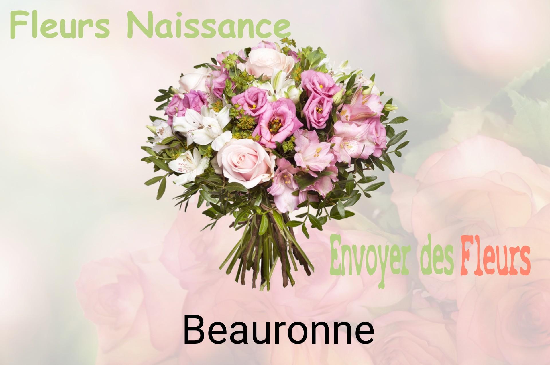 Bouquet de fleurs de naissance livré à Beauronne